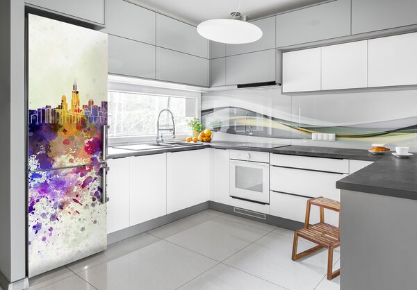 Nálepka fototapeta lednička Barevné Chicago FridgeStick-70x190-f-63090525