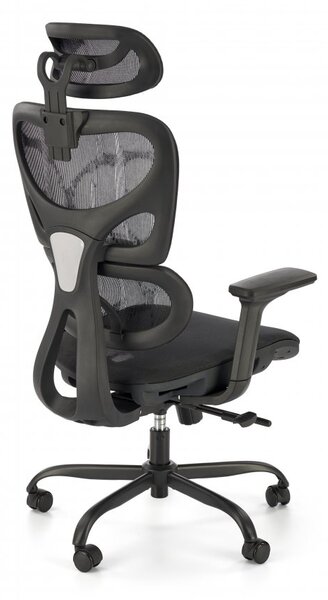 Kancelářská ergonomická židle GOTARD — síťovina, černá
