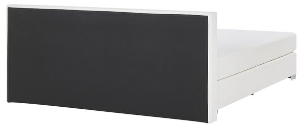 Kontinentální postel Umělá kůže PRESIDENT 160 x 200 cm Bílá