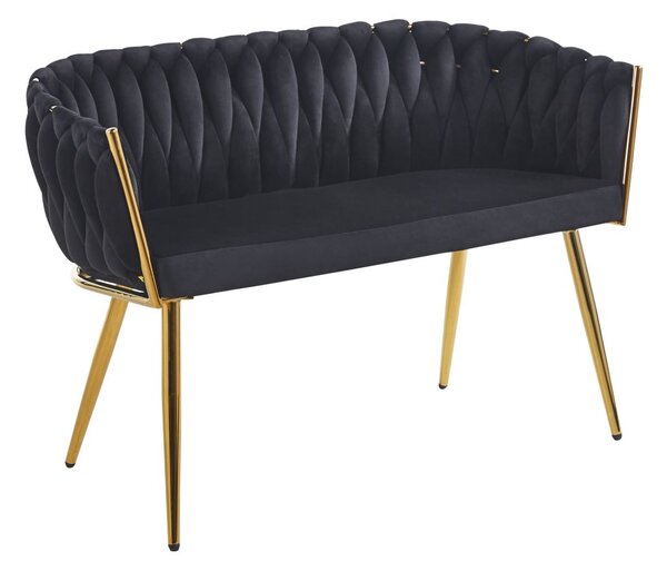Designové dvoukřeslo HANIFE - černé / zlaté