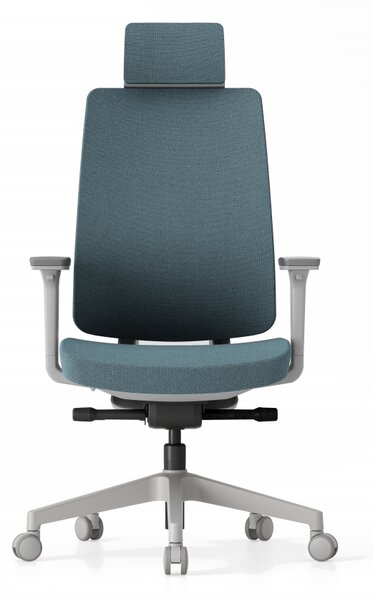 Kancelářská ergonomická židle K50 — bílá Modrá