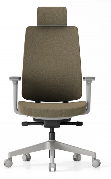 Kancelářská ergonomická židle K50 — bílá Modrá
