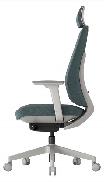 Kancelářská ergonomická židle K50 — bílá Modrá