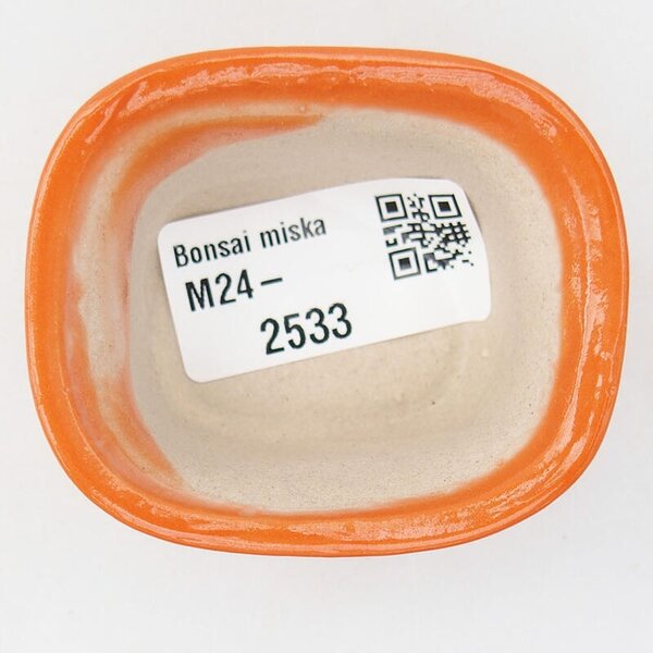 E-bonsai Mini bonsai miska 6 x 5 x 3 cm oranžová