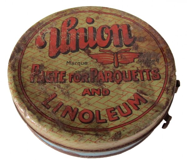 Stará Krása - Own Imports Originální starožitná plechová krabička na vosk