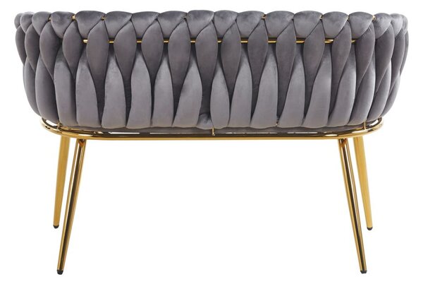 Designové dvoukřeslo HANIFE - šedé / zlaté