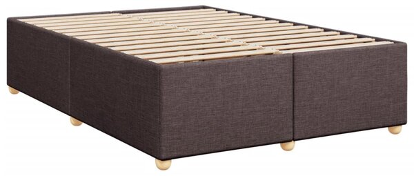 Rám postele bez matrace tmavě hnědý 140 x 190 cm textil 3284732