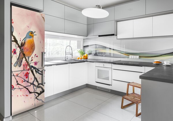 Nálepka fototapeta lednička Pták na větvi FridgeStick-70x190-f-64883213