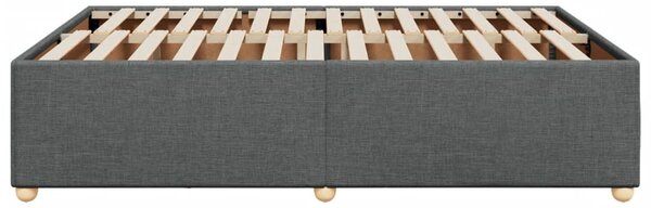 Rám postele bez matrace tmavě šedý 140 x 190 cm textil 3284730