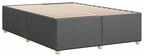 Rám postele bez matrace tmavě šedý 140 x 190 cm textil 3284730