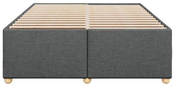 Rám postele bez matrace tmavě šedý 140 x 190 cm textil 3284730
