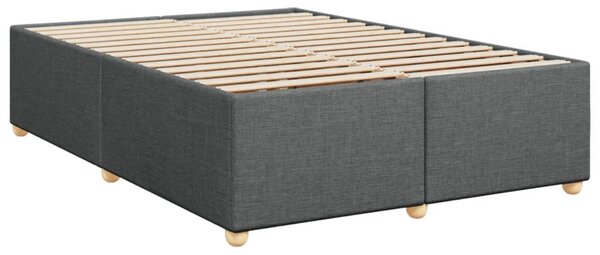Box spring postel s matrací tmavě šedý 140 x 190 cm textil 3286690