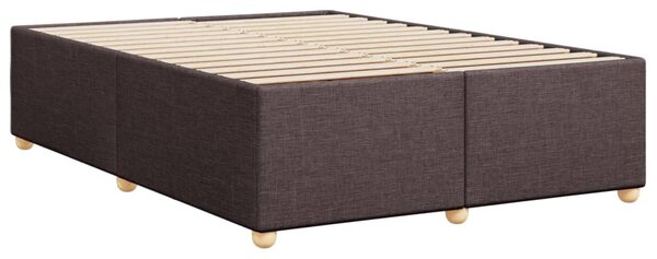 Rám postele bez matrace tmavě hnědý 140 x 190 cm textil 3284732