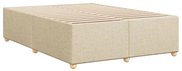 Rám postele bez matrace krémový 140 x 190 cm textil 3284734