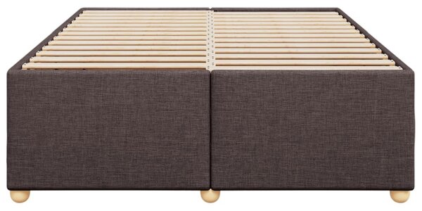 Rám postele bez matrace tmavě hnědý 140 x 190 cm textil 3284732
