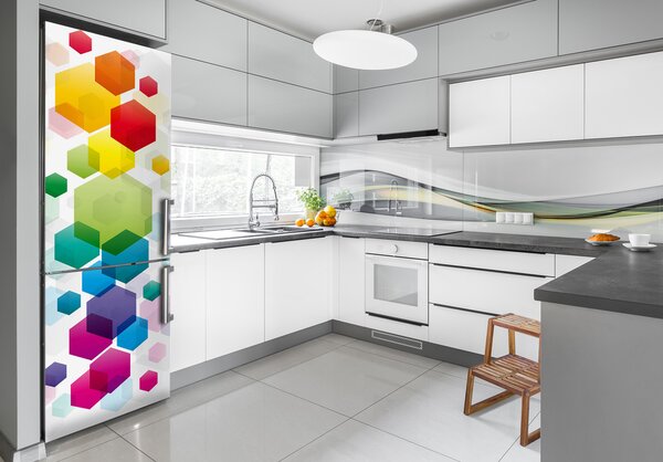 Foto tapeta na ledničku Barevné kvádry FridgeStick-70x190-f-64956966