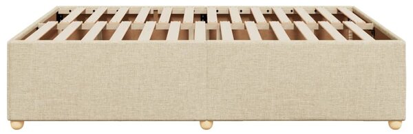 Rám postele bez matrace krémový 140 x 190 cm textil 3284734