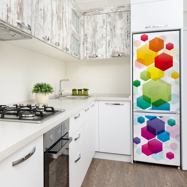 Foto tapeta na ledničku Barevné kvádry FridgeStick-70x190-f-64956966