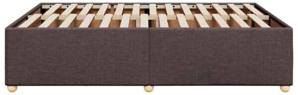 Rám postele bez matrace tmavě hnědý 140 x 190 cm textil 3284732