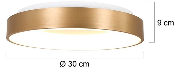 Stropní svítidlo LED Ringlede 2 700 K Ø 30 cm zlatá