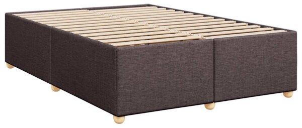 Box spring postel s matrací tmavě hnědá 140x190 cm textil 3285376