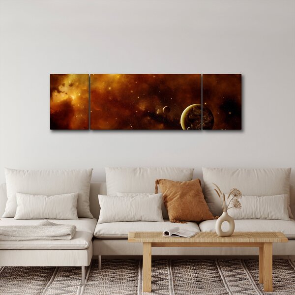 Obraz - Planety s mlhovinou (170x50 cm)