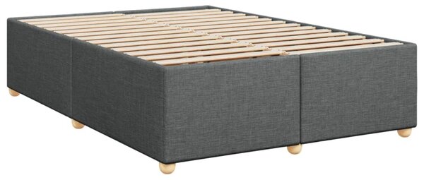 Box spring postel s matrací tmavě šedý 140 x 190 cm textil 3286669