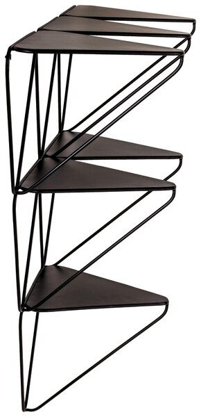 NÁSTĚNNÝ REGÁL, černá, 72/63/22 cm - Online Only regály & police, Online Only
