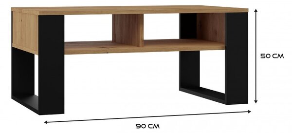 TP Living Konferenční stolek Lawa MODERN 2P dub artisan/černý