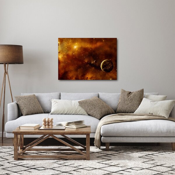 Obraz - Planety s mlhovinou (70x50 cm)