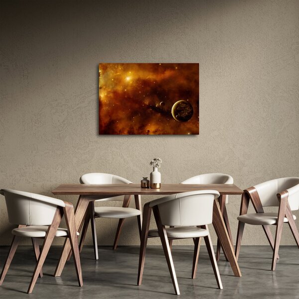 Obraz - Planety s mlhovinou (70x50 cm)