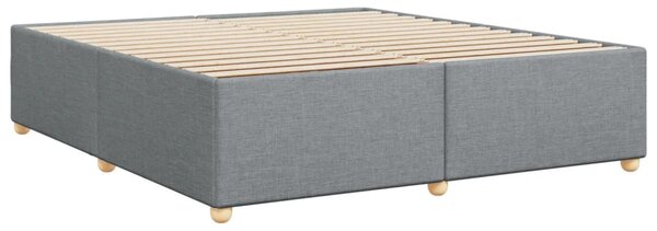 Rám postele bez matrace světle šedý 200 x 200 cm textil 3284757