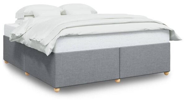Rám postele bez matrace světle šedý 200 x 200 cm textil 3284757