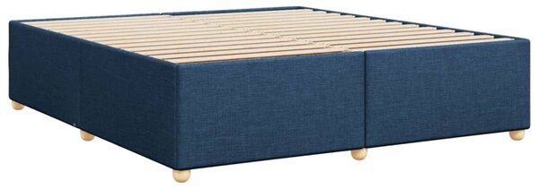 Rám postele bez matrace modrý 200 x 200 cm textil 3284763