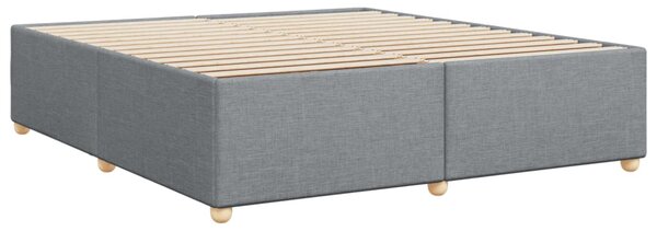 Rám postele bez matrace světle šedý 200 x 200 cm textil 3284757