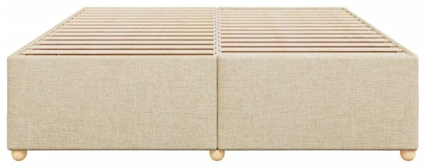 Rám postele bez matrace krémový 200 x 200 cm textil 3284762