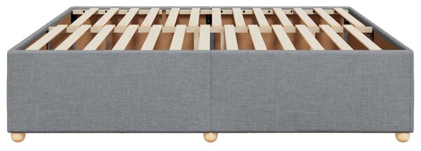 Rám postele bez matrace světle šedý 200 x 200 cm textil 3284757