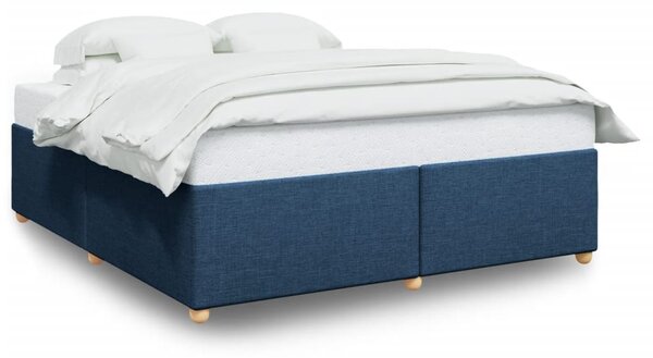 Rám postele bez matrace modrý 200 x 200 cm textil 3284763