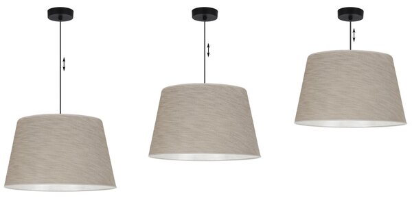 Závěsné svítidlo Jen, 1x béžové textilní stínítko, (fi 44 cm), b