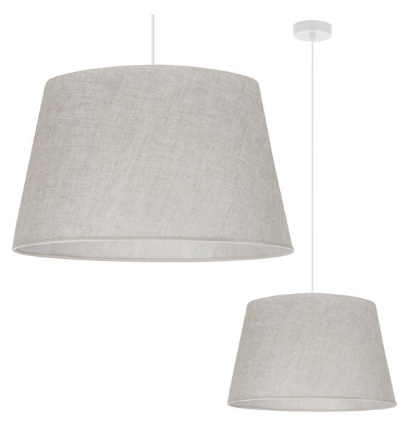 Závěsné svítidlo Len1, 1x světle béžové textilní stínítko, (fi 44 cm), w