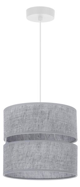 Závěsné svítidlo Jen, 1x šedé textilní stínítko, (fi 20 cm), w