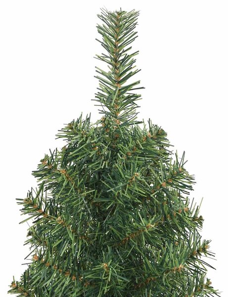 Úzký umělý vánoční stromek se stojanem zelený 120 cm PVC 328480