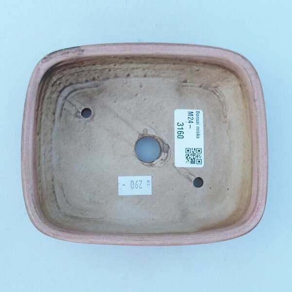 E-bonsai Keramická bonsai miska 14 x 11,5 x 4,5 cm růžová