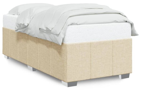 Rám postele bez matrací krémově 80x200 cm textil 3284795