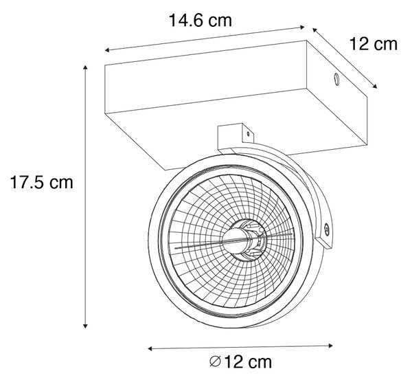 Designové bodové světlo tmavě bronzové otočné a naklápěcí - Go