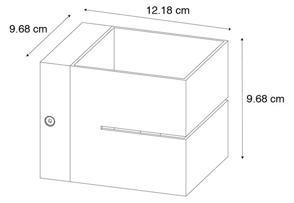 Sada 4 chytrých nástěnných svítidel tmavě bronzová 9,7 cm vč. WiFi G9 - Transfer Groove