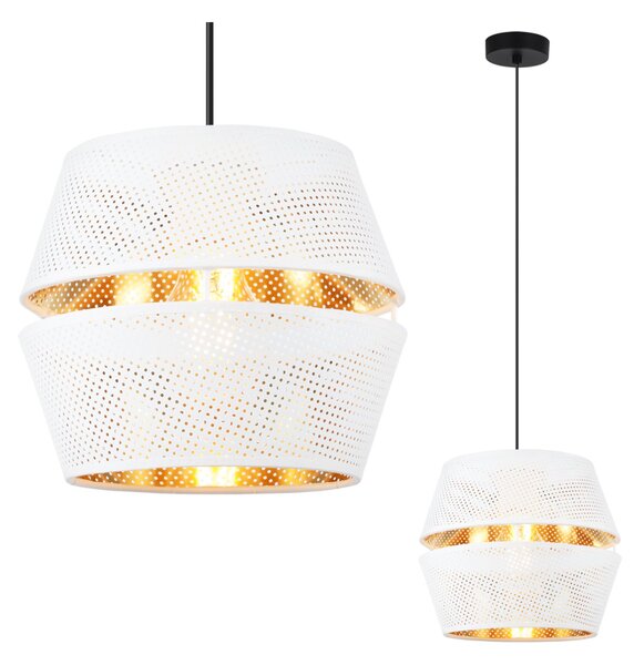 Závěsné svítidlo Asti, 1x bílé PVC stínítko, g, b
