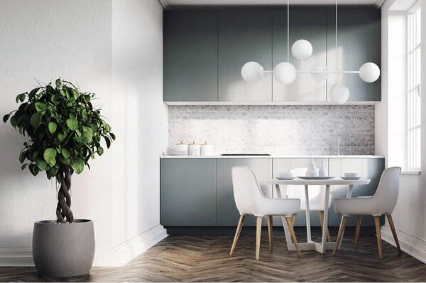 Závěsné svítidlo Florence 1, 6x bílé skleněné stínítko, W