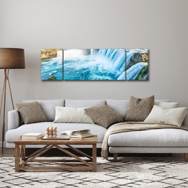 Obraz - Vodopád Godafoss (170x50 cm)