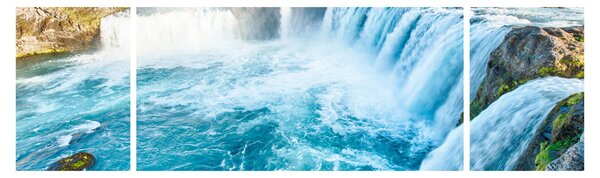 Obraz - Vodopád Godafoss (170x50 cm)